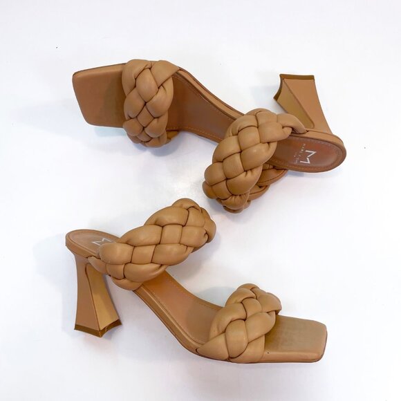 Marc Fisher Braided Leather Heeled Sandals, Size 9 - Picture 3 of 8
